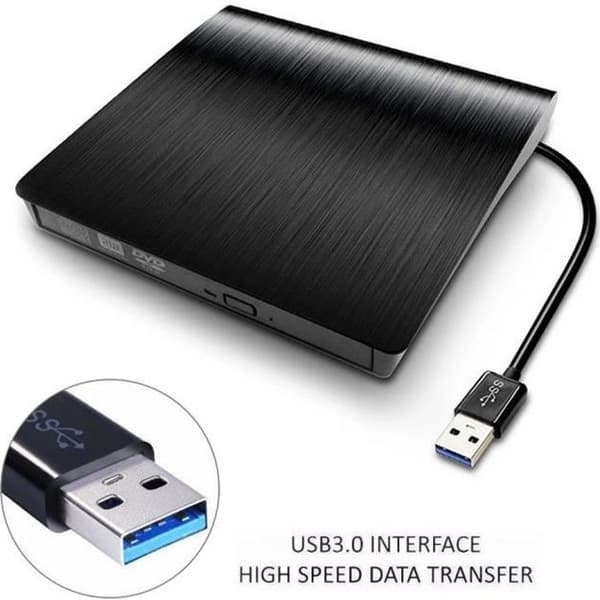 Slim USB 3.0 Extern DVD RW CD-brännare DVD-skrivare Reader Drive för bärbar dator