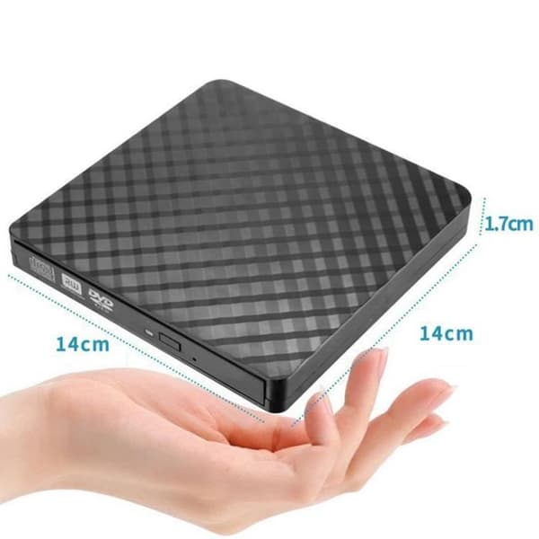 Extern CD DVD-spelare USB 3.0 - YIKXIULF - CD-brännare - Svart - Windows/Mac