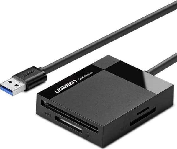 Ugreen 30231, CF, MMC, SD, SDHC, Svart, 5000 Mbit/s, USB 3.2 Gen 1 (3.1 Gen 1), 68 mm, 55 mm