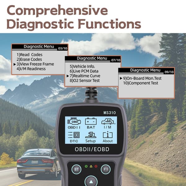 INF OBD2-skannerin auton diagnostiikkatyökalu auton vikakoodinlukija