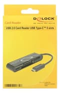 Miniatyrbild 3 av 3: DeLOCK USB 2.0 Card Reader USBC male 5 Slots up to 480 Mbps black