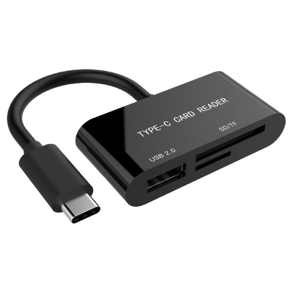 Gembird UHB-CR3-02 lector de tarjetas USB 3.2 Gen 1 (3.1 Gen 1) Tipo C Negro