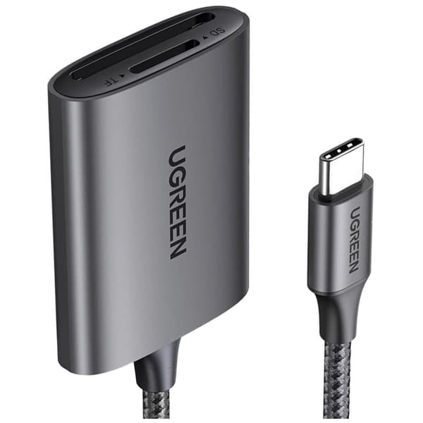 Ugreen CM401 USB C 5Gb/s SD/TF-kortleser - Grå