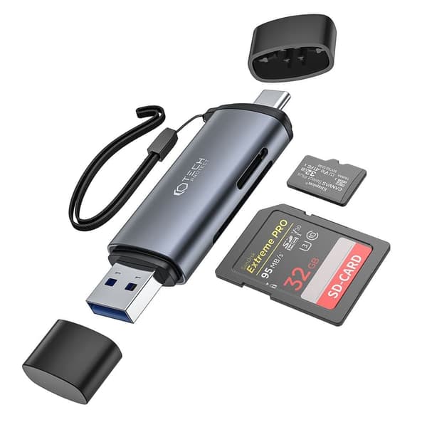 TEKNISK BESKYTTELSE ULTRABOOST-KORTLESER SD & MICRO SD GRÅ