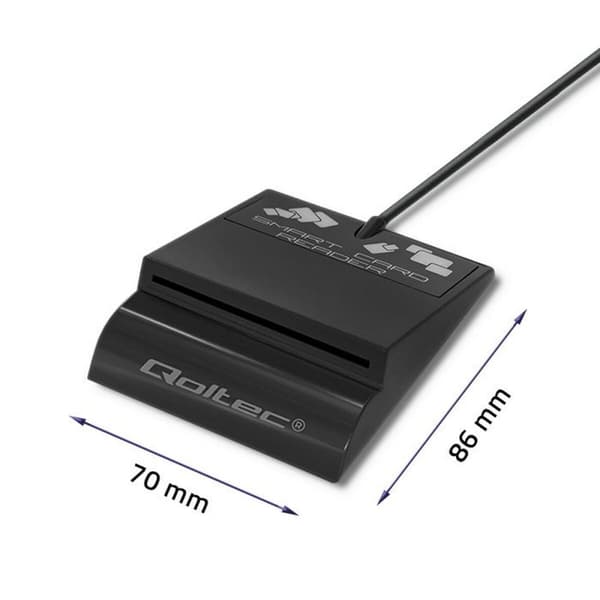 Kortläsare Qoltec 50636 Svart