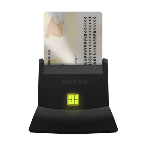 DNI/SIP Kortleser Aisens ASCR-SN05-BK Svart Sort