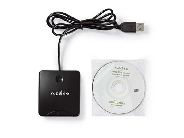 Nedis CRDRU2SM1BK, Lajittelu, Muovi, USB 2.0, 62 mm, 69 mm, 16 mm