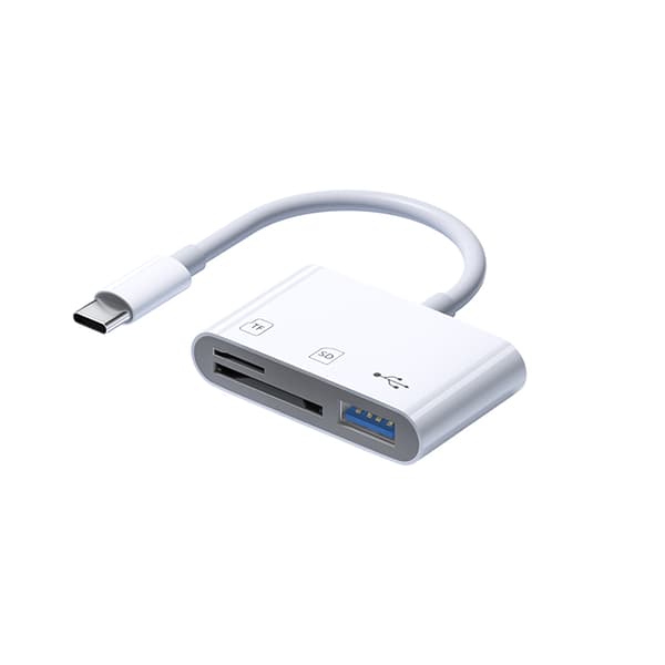 INF 3-i-1 kortlæser, USB-C til SD/TF/USB 0