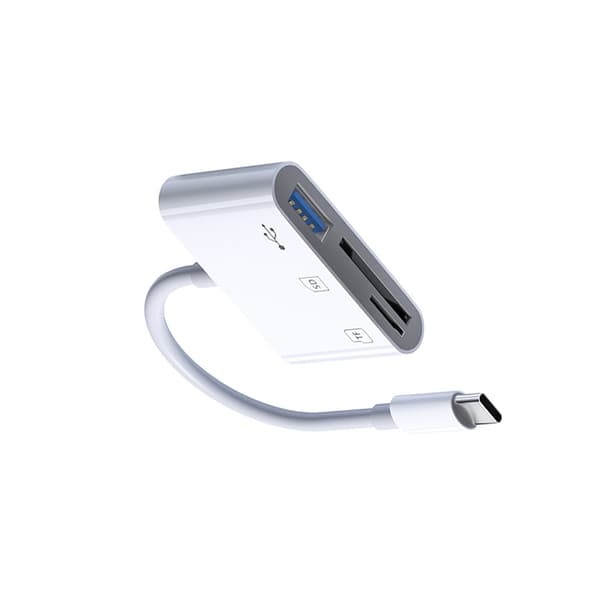 INF 3-i-1 kortlæser, USB-C til SD/TF/USB 0