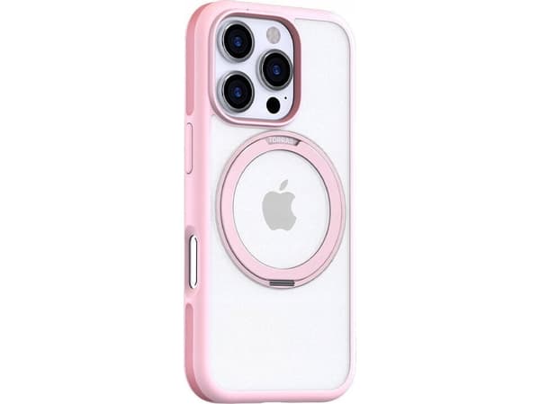 Torras Ostand R Fusion Fodral för iPhone 16 Pro (Rosa)
