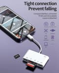 Miniatyrbillede 4 af 7: NÖRDIC Lightning Kortlæser 2 Slot SD, MicroSD 3xUSB-A 1xLightning-opladning UHS-I