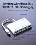 Miniatyrbillede 2 af 7: NÖRDIC Lightning Kortlæser 2 Slot SD, MicroSD 3xUSB-A 1xLightning-opladning UHS-I