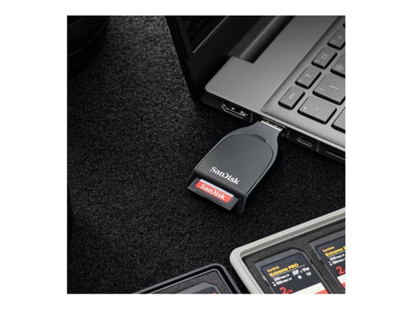SanDisk QuickFlow - Kortinlukija (SDXC UHS-I, SDHC UHS-I, SDXC, SDHC, SD) - USB 3.2 Gen 1