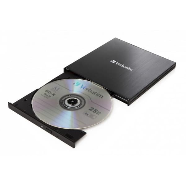 Verbatim Blu-ray Brenner extern Slim - Bluray-brännare - USB 3.0 Svart