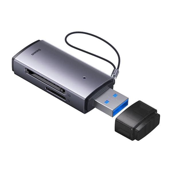 Baseus Lite Series SD/TF-hukommelseskortlæser, USB (grå)