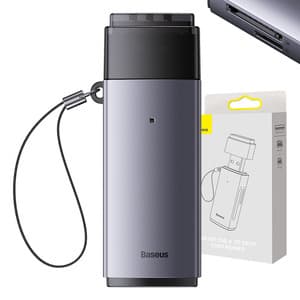 Baseus Lite Series SD/TF-hukommelseskortlæser, USB (grå)
