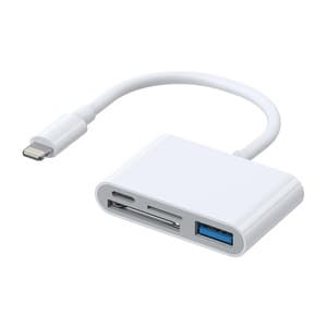 Lightning til USB OTG-adapter Joyroom S-H142 SD-kortleser, microSD (hvit)