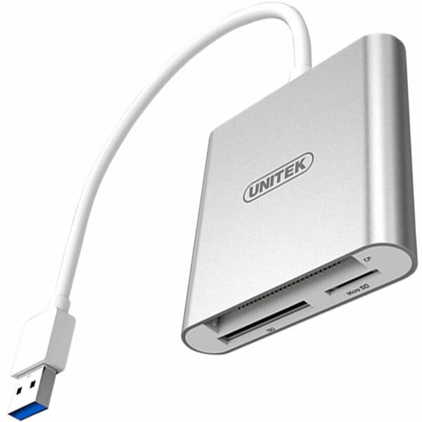 Ekstern Reader Card Unitek Y-9313 Sort Sølvfarvet