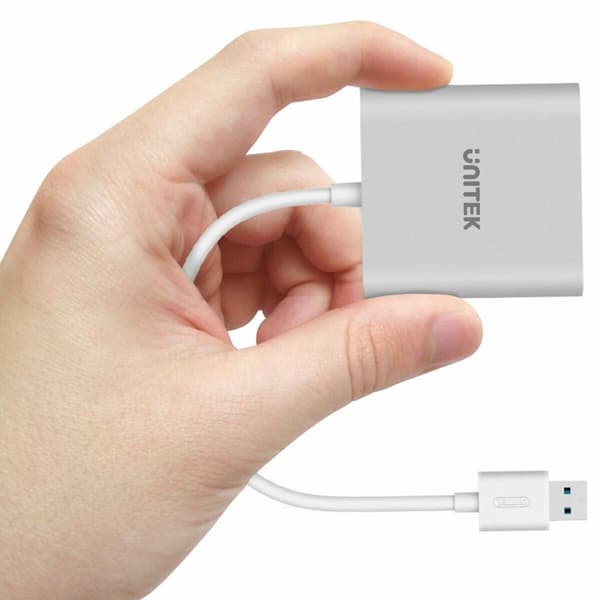 Ekstern Reader Card Unitek Y-9313 Sort Sølvfarvet