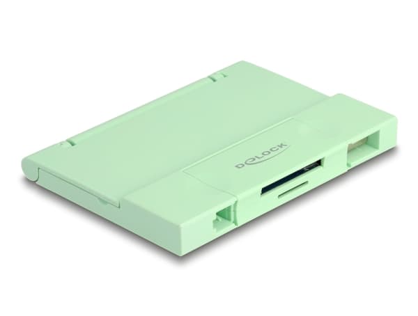 Delock kortinlukija USB 5 Gbps USB Type-C / Type-A SD- ja Micro SD-muistikortteihin käytännöllisellä muistikorttikotelolla varustettuna