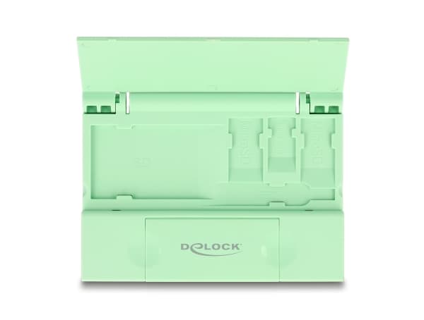 Delock kortinlukija USB 5 Gbps USB Type-C / Type-A SD- ja Micro SD-muistikortteihin käytännöllisellä muistikorttikotelolla varustettuna