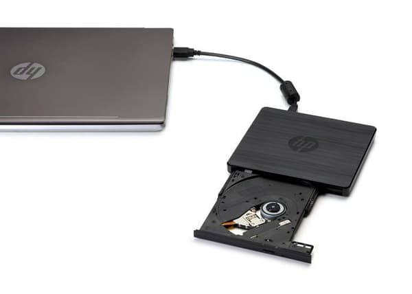 Hp extern optisk läsare - brännare - F6V97AA - ABB USB extern DVDRW-läsare - Svart