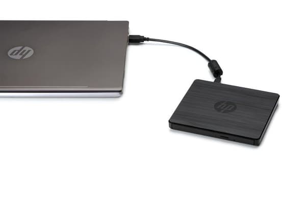 Hp extern optisk läsare - brännare - F6V97AA - ABB USB extern DVDRW-läsare - Svart