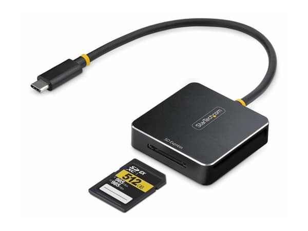 StarTech.com USB-C SD Express kortinlukija, USB 10Gbps, Kannettava muistikortinlukija, USB Type-C to Secure Digital 7.1 Adapter, toimii minkä tahansa