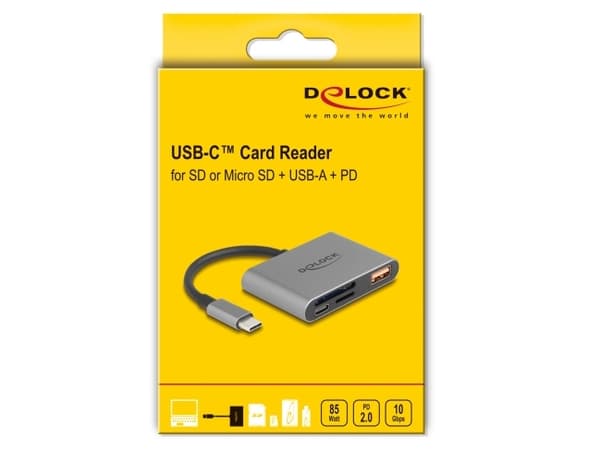Delock - Kortläsare - USB 3.2 Gen 1 / USB-C