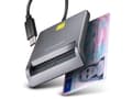 Miniatyrbild 1 av 5: Axagon CRE-SM3TC, SmartMedia, Grå, 480 Mbit/s, Plast, CE, RoHS, USB 2.0 Type-C