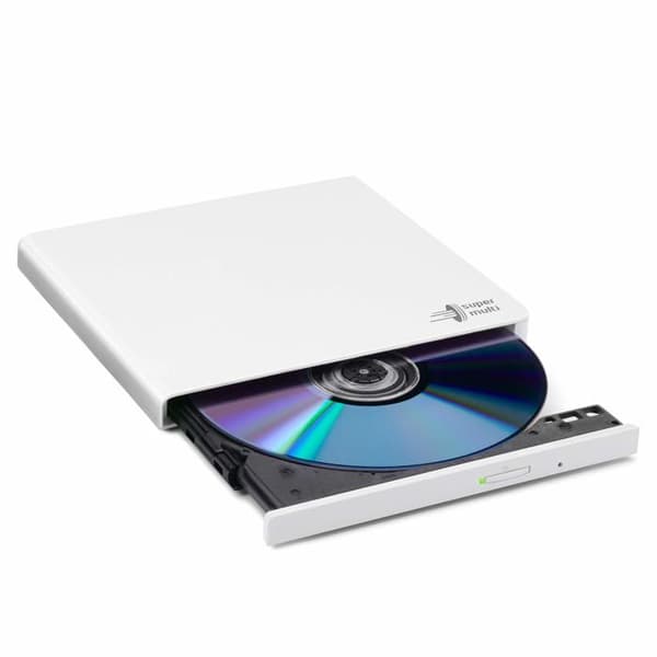 Extern DVD-brännare - Hitachi-LG - GP57EW40 - USB 2.0 - Vit - CD/DVD-ROM - 24x/8x/8x/6x - M-DISC