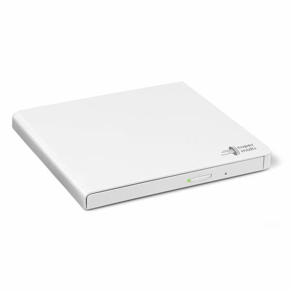 Extern DVD-brännare - Hitachi-LG - GP57EW40 - USB 2.0 - Vit - CD/DVD-ROM - 24x/8x/8x/6x - M-DISC Vit