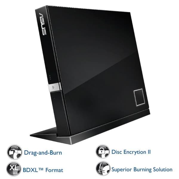 ASUS Blu-Ray-spelare och omskrivningsbar skiva SBC-06D2X-U / G / AS - Svart Svart