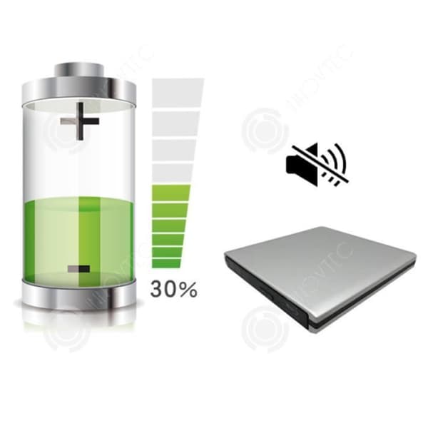 CD- och DVD-spelare - INN® - Slim Portable - USB3.0 - XP/WIN7-kompatibel - 24X läshastighet