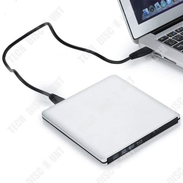 TD® High-end Ultratunn USB3.0 Aluminiumlegering Extern 4K Blu-ray-brännare Laptop Brännande Universalbrännare