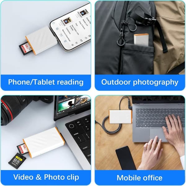 NÖRDIC USB-A, USB-C 3.0 Kortinlukija 2 Slot CFexpress Type A, SD3.0 UHS-I