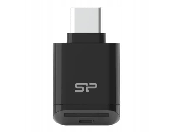 Silicon Power USB-C 3.2 Gen 1 microSD-minneskortläsare svart