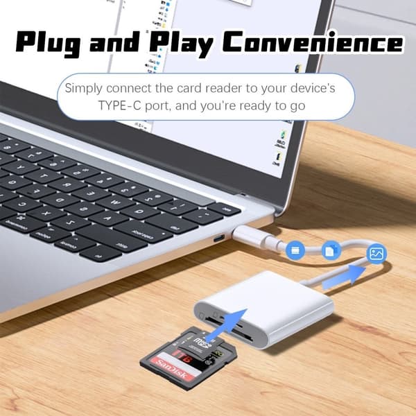 Kortlæser SD/TF - USB-C Adapter
