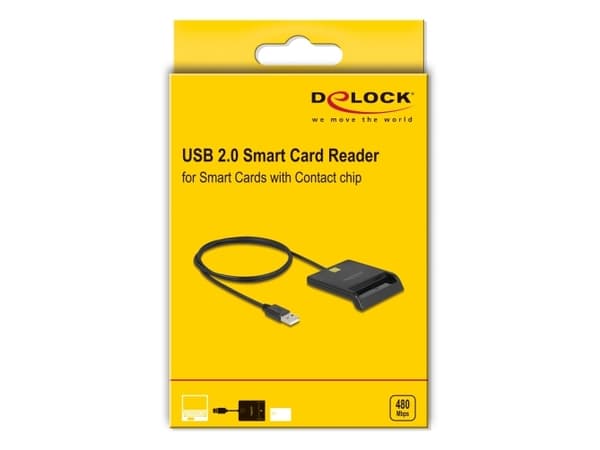 Delock 91724 - Chipkortläsare USB-A svart (91724)
