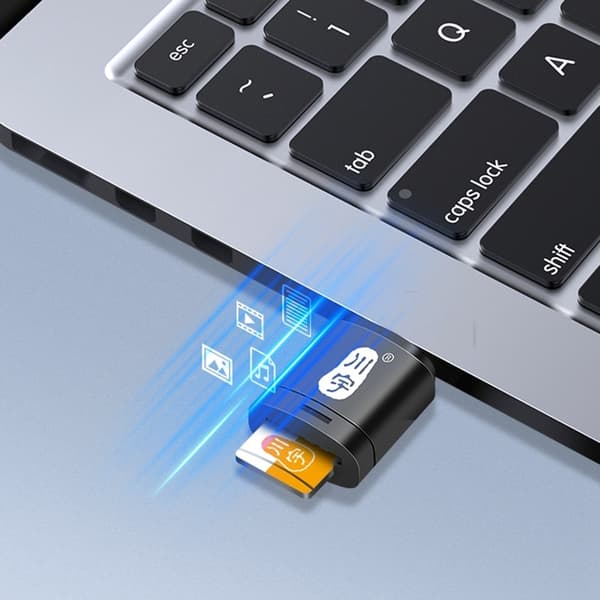 KAWAU Adapter USB 2.0 60MB/s TF-kortläsare Minneskortläsare Kortläsare