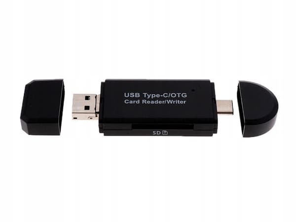 3-i-1 SD-kortleser USB, USB-C & Micro USB
