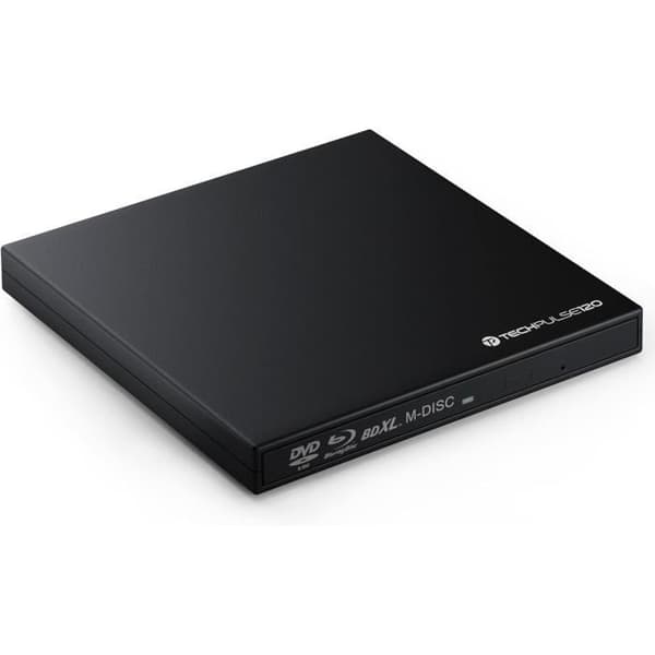 Extern Blu-Ray-brännare - TECHPULSE120 - Ultra Slim - USB 3.0 - Kompatibel med Windows, Mac, Linux