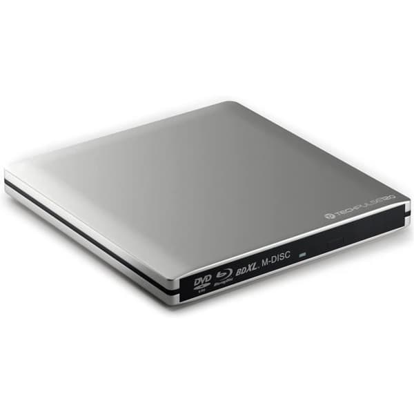 Extern Blu-Ray-brännare - techPulse - Aluminium - USB 3.0 - Kompatibel med Windows och Mac - 3D BDXL