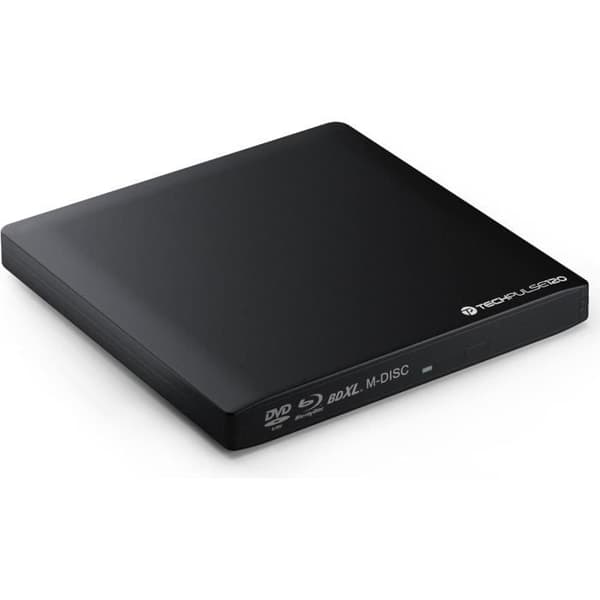 Extern Blu-Ray-brännare - techPulse - BDXL - Svart aluminium - USB 3.0 - Portabel