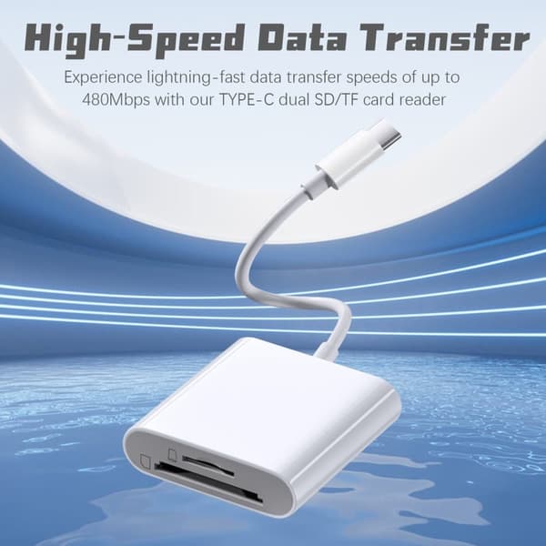 OBOSOE TYPE-C Dual SD/TF -kortinlukija nopeaan tiedonsiirtoon