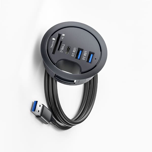 INF Monipuolinen USB 3.0 -keskitin kortinlukijalla ja USB-jakajalla