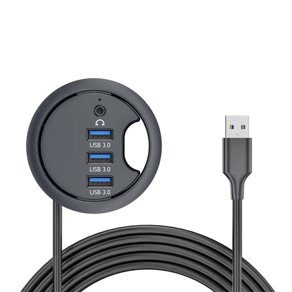 INF USB 3.0-hubb med 3 USB-A-portar och ljudgränssnitt