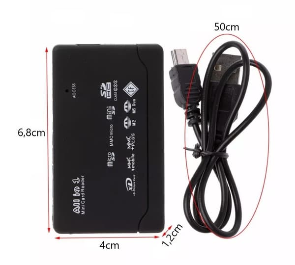 Monikortinlukija USB 2.0 – Tuki 150 Muistikortille
