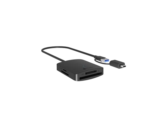 ICY BOX USB 3.2 Gen 1 Card Reader (CF,TF, SD, microSD), Type-C + A Hostanschluss 5 Gbit/s (61123)
