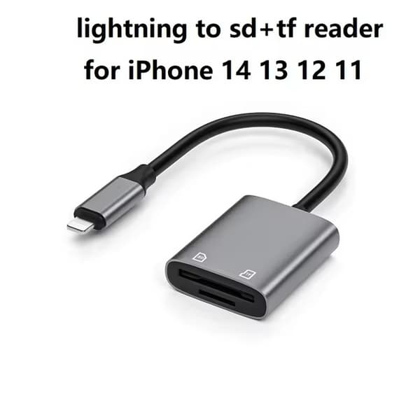 NÖRDIC Lightning Kortläsare 2 Slot SD, MicroSD UHS-I
